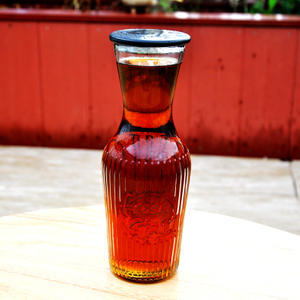 Fruit juice glass bottle