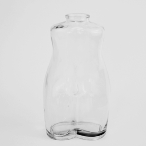 Human body type glass wine bottle